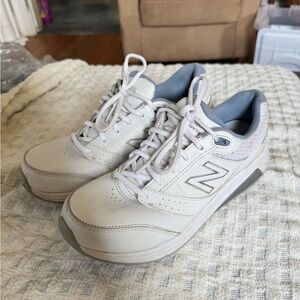 New Balance White and Gray Athletic Shoes